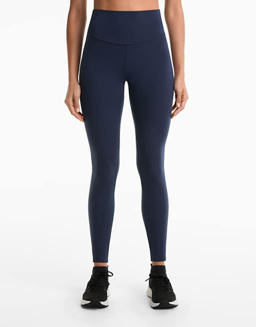 OYSHO Comfortlux high-rise ankle-length leggings in navy