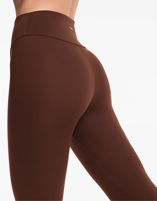 OYSHO Comfortlux High-rise Ankle-length Leggings In Brown