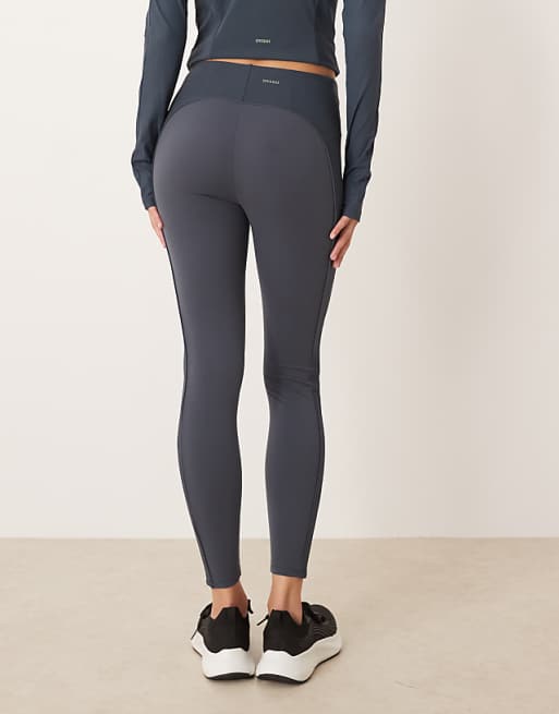 OYSHO Comfortlux High Rise Side Rib 65cm Ankle-length Leggings In Grey