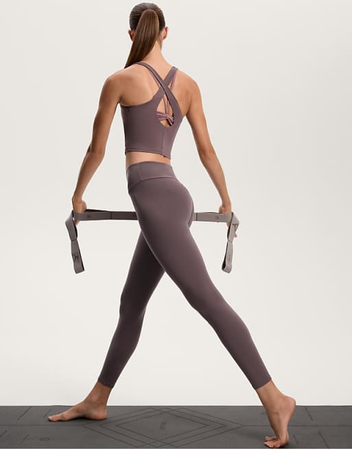 OYSHO Comfortlux Overlay Tank Top In Grey-purple