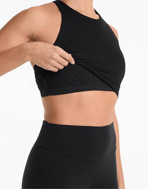 OYSHO Comfortlux Strap Tank Top With Cups In Black