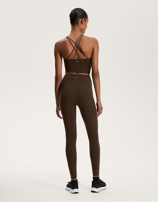 OYSHO Comfortlux Strap Tank Top With Cups In Light Brown