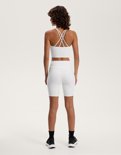OYSHO Comfortlux Strap Tank Top With Cups In Off-white