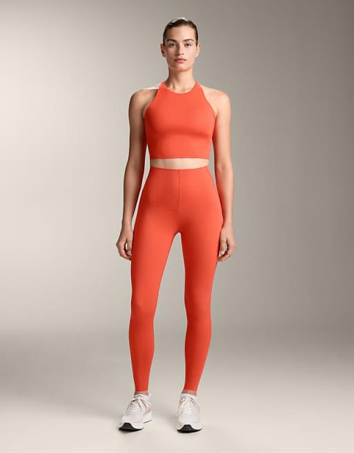 OYSHO Comfortlux Strap Tank Top With Cups In Orange
