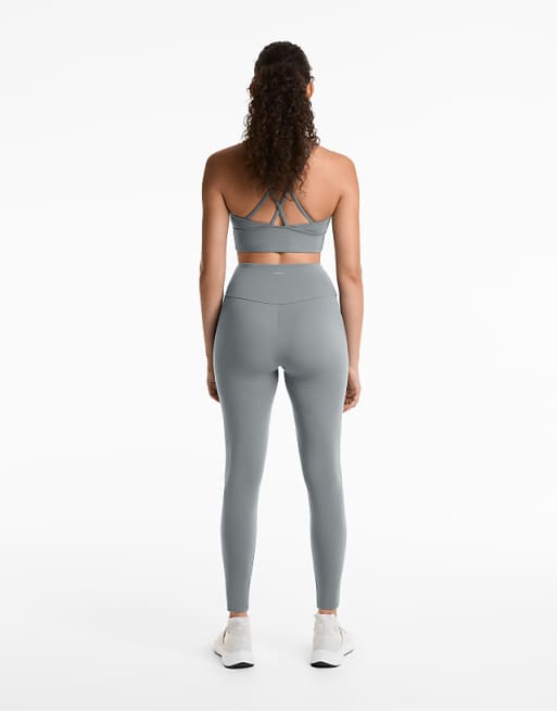 OYSHO Comfortlux Super-high-rise 65cm Ankle-length Leggings In Steel Bluek