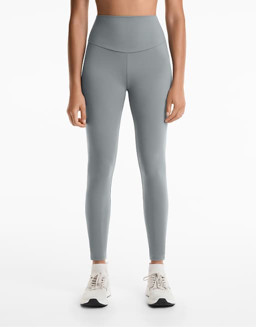 OYSHO Comfortlux super-high-rise 65cm ankle-length leggings in steel bluek