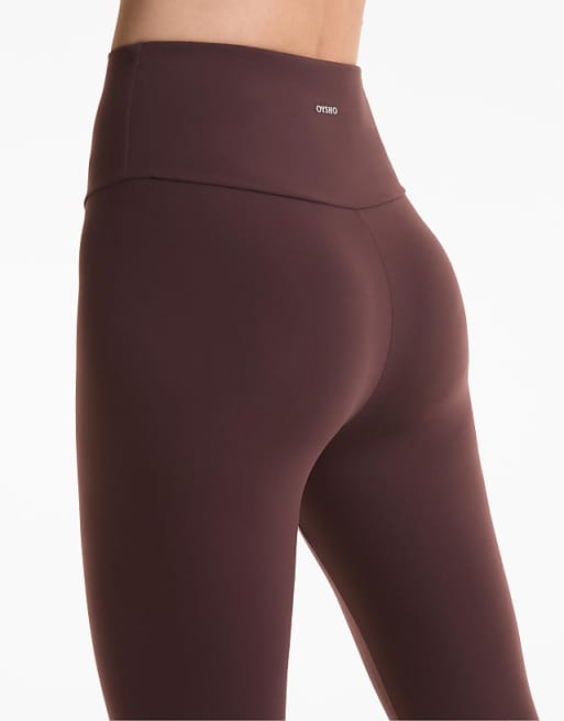 OYSHO Comfortlux Super High Rise Ankle-length Stirrup Leggings In Brown