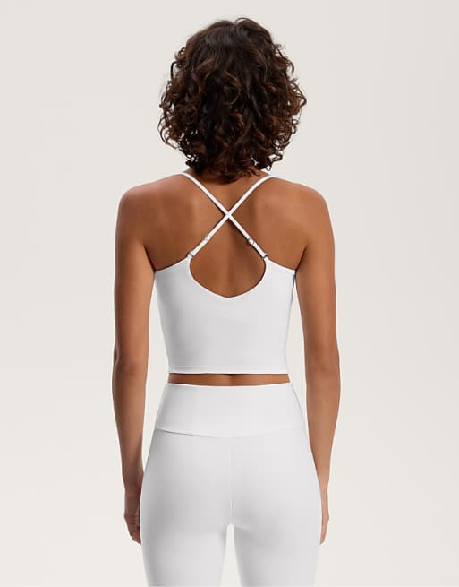 OYSHO Comfortlux Tank Top With Adjustable Straps In Off-white