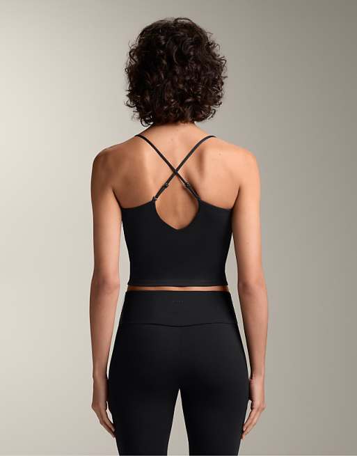 OYSHO Comfortlux Tank Top With Adjustable Straps In Black