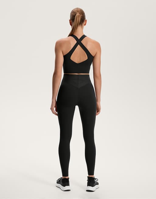 OYSHO Compressive Block Tank Top In Black