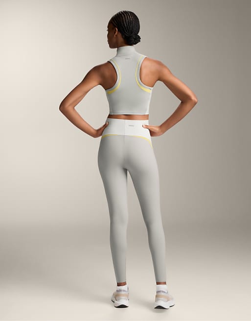 OYSHO Compressive Block Tank Top In Grey