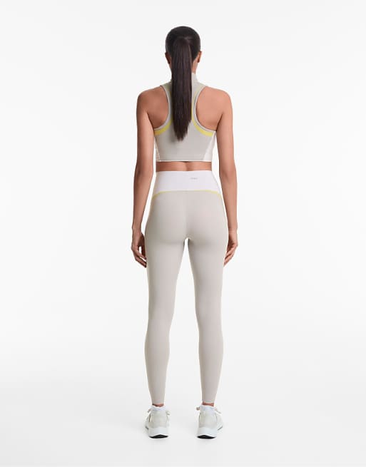 OYSHO Compressive Core Control 65cm Ankle-length Leggings In Grey