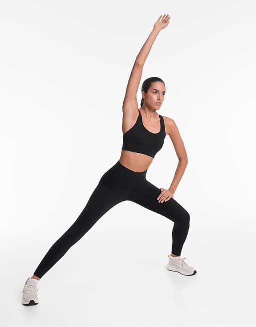 OYSHO Compressive Core Control Ankle-length Leggings In Black