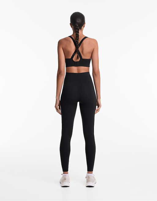 OYSHO Compressive Core Control Ankle-length Leggings In Black