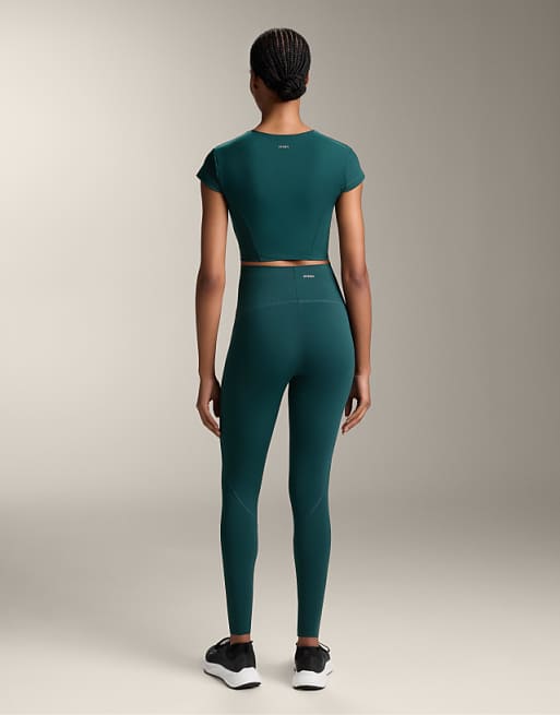 OYSHO Compressive Short-sleeved Tank Top In Sea Green
