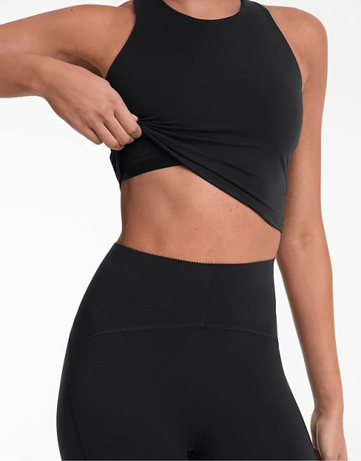 OYSHO Compressive Tank Top In Black