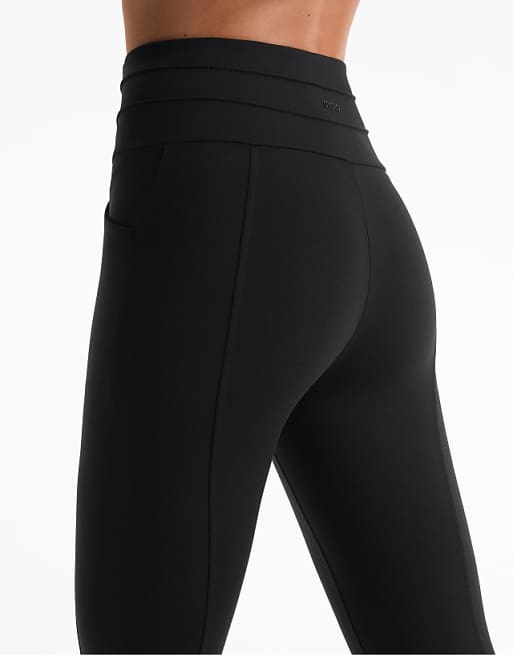 OYSHO Evermove Crease High Rise Ankle-length Leggings In Black