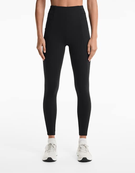OYSHO Evermove crease high rise ankle-length leggings in black
