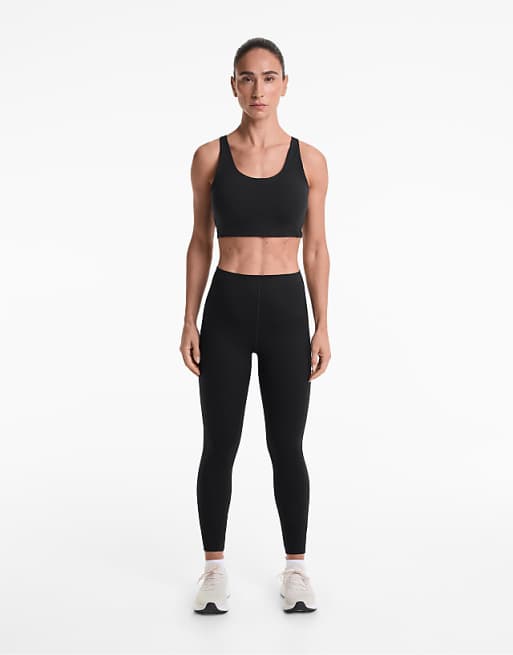 OYSHO Extra-compressive Core-control 65cm Ankle-length Leggings In Black