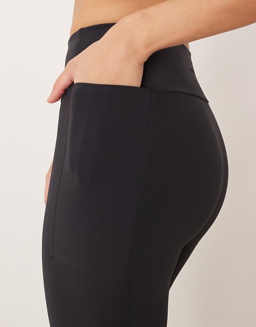 OYSHO Light Touch High Rise 20cm Ankle-length Leggings With Pockets In Black