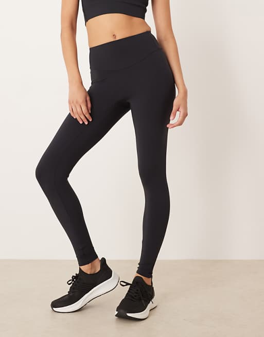 OYSHO Light Touch High Rise 20cm Ankle-length Leggings With Pockets In Black