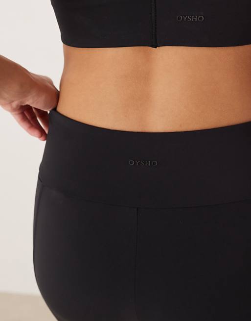 OYSHO Light Touch High Rise 20cm Ankle-length Leggings With Pockets In Black