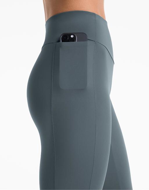 OYSHO Light Touch High Rise 20cm Ankle-length Leggings With Pockets In Anthracite Blue