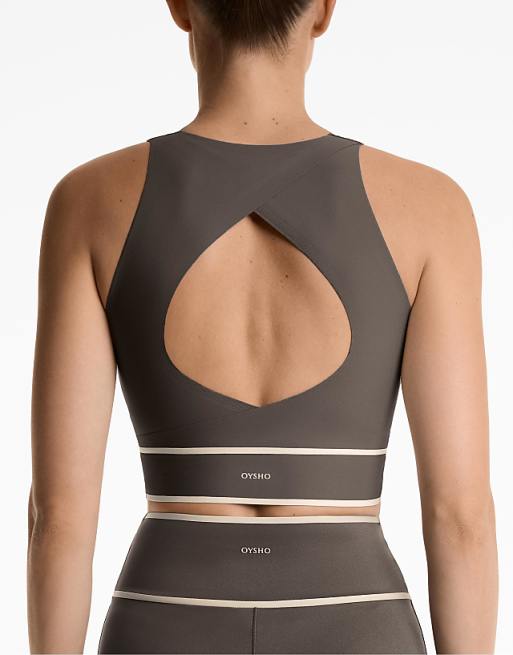 OYSHO Perfect-adapt Crossover Band Tank Top In Black