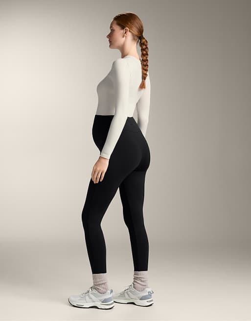 OYSHO Warm maternity ankle-length leggings 70 cm in black