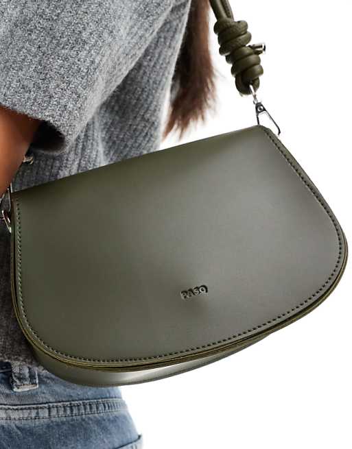 PASQ Mini Saddle Bag In Olive Green