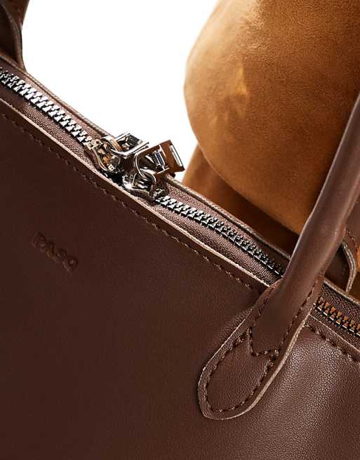 PASQ Shoulder Bag In Cocoa Brown