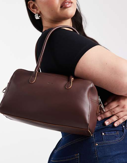 PASQ twin strap medium shoulder bag in brown