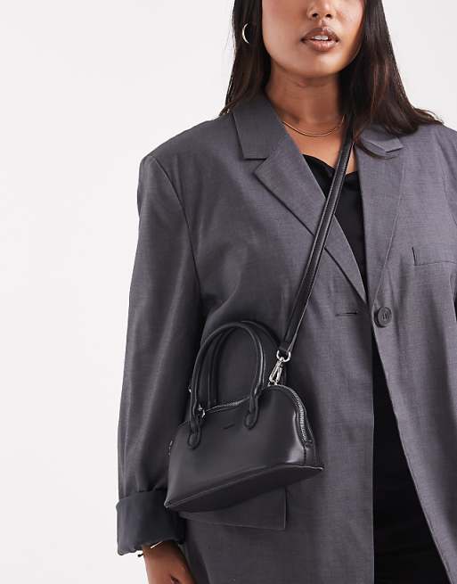 PASQ twin strap mini grab bag in black