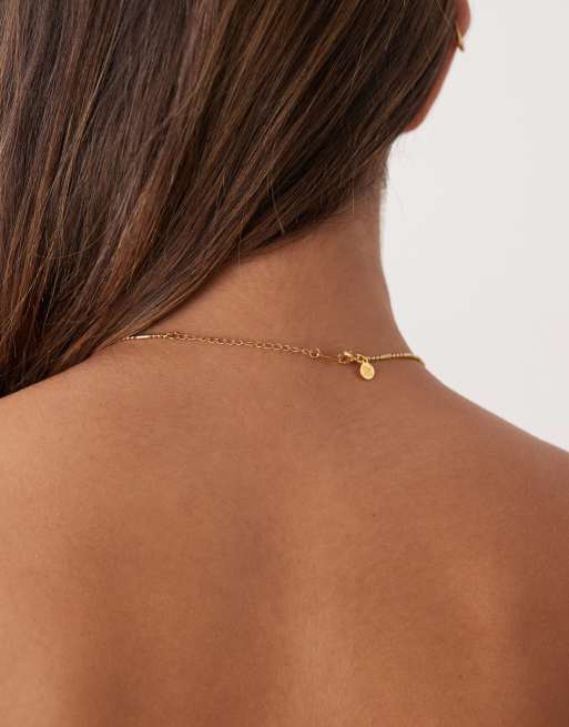 Petit Moments Saybrook Dainty Cross Chain Necklace In Gold