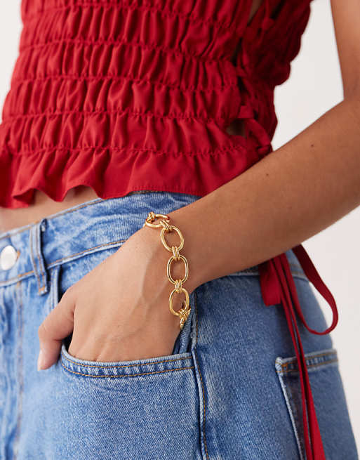 Petit Moments utica open chain bracelet in gold