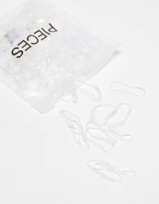 Pieces '100' Pack Elastic Hair Bands In Clear