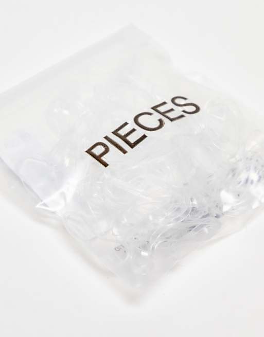 Pieces '100' Pack Elastic Hair Bands In Clear