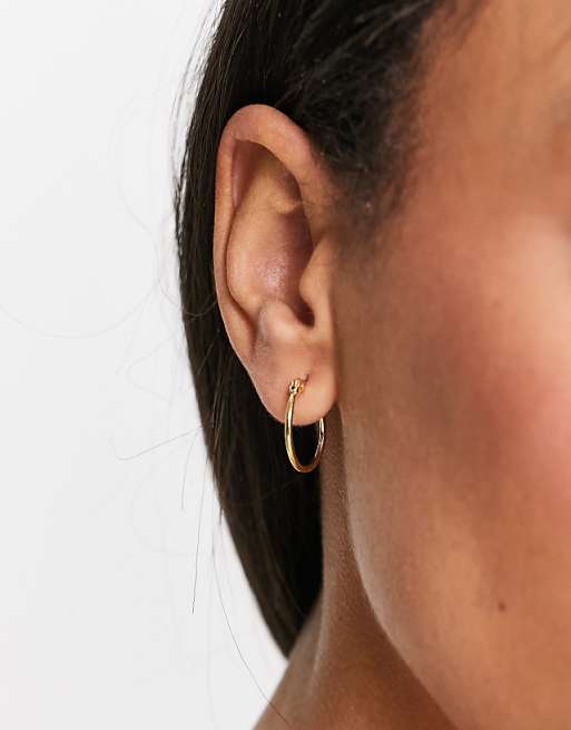 Pieces 18k Plated Small Hoops In Gold