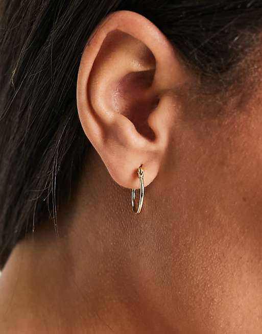 Pieces 18k Plated Small Hoops In Gold