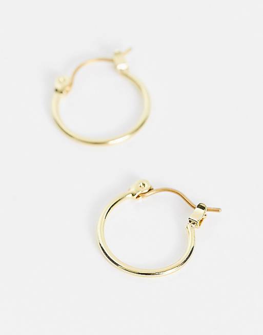 Pieces 18k Plated Small Hoops In Gold