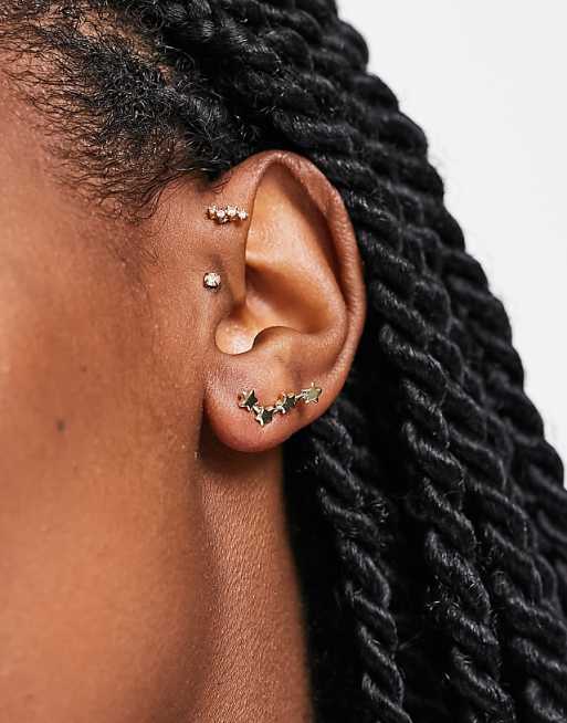 Pieces 18K Plated Star Constellation Studs In Gold