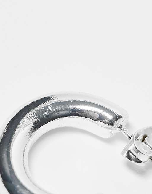 Pieces 2-pack Everyday Hoop Earrings In Plated Sterling Silver