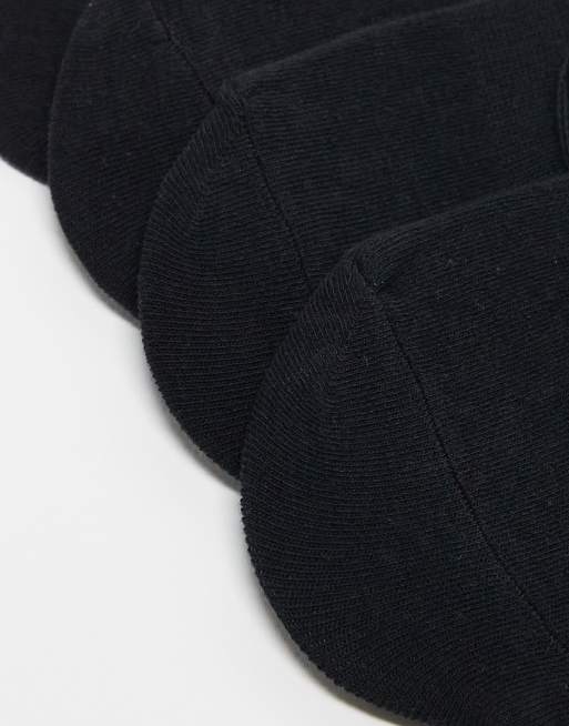 Pieces 4 Pack Footsie Invisible Socks In Black