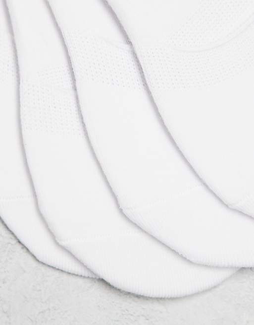 Pieces 4 Pack Footsie Invisible Socks In White