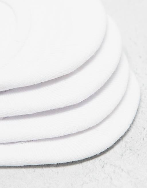 Pieces 4 Pack Footsie Invisible Socks In White