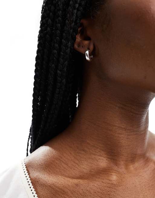 Pieces Everyday Hoop Earrings In Plated Sterling Silver