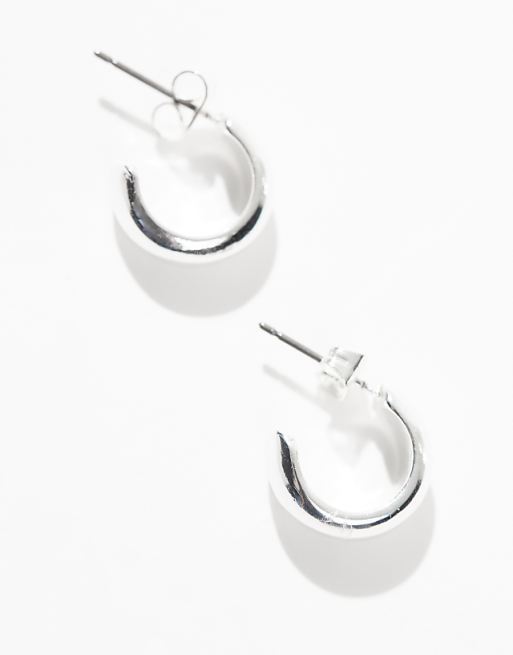 Pieces Everyday Hoop Earrings In Plated Sterling Silver