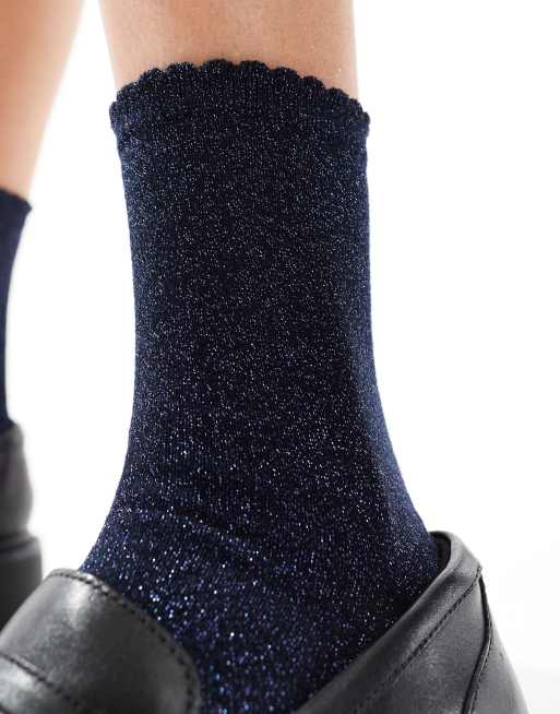 Pieces Glitter Socks In Sky Captain