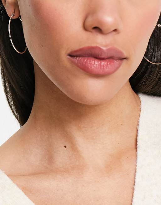 Pieces Large Hoops In Plated Sterling Silver