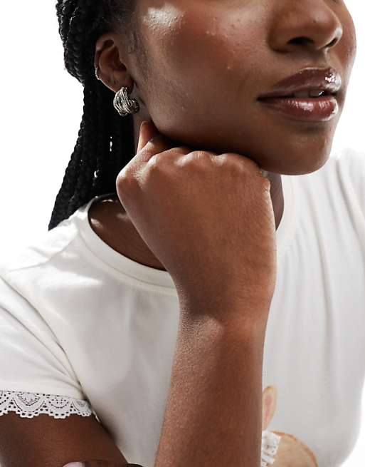Pieces Multistrand Hopp Earrings In Silver
